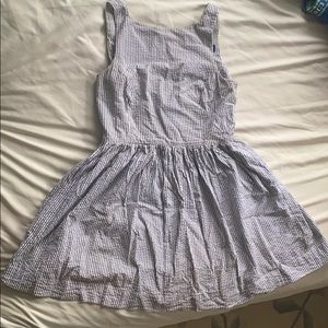 Seersucker button back sun dress